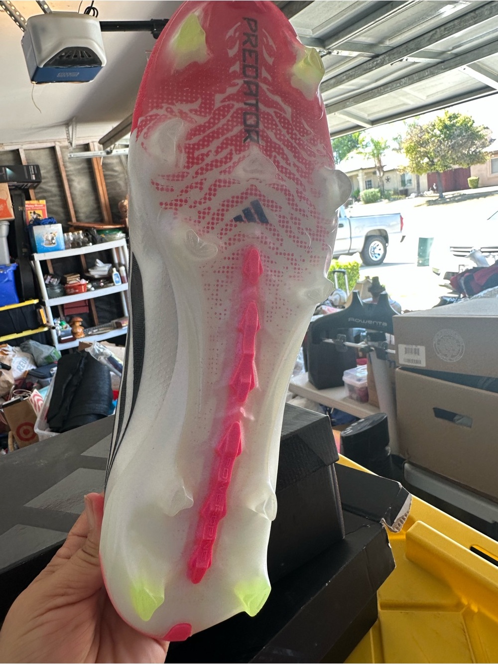 adidas White Soccer Cleats with Pink Accents - Picture 2 of 5